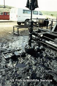 Oil well pollution.