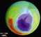 Hole in the ozone layer over Antarctica