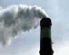 Pollution from a smokestack (chimney)